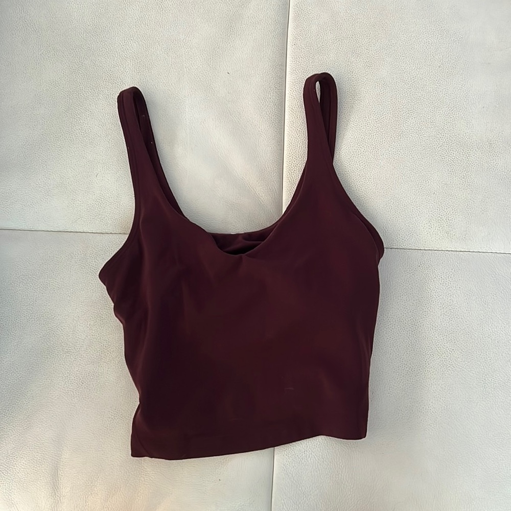 LULULEMON size 2 MAROON ALIGN TANK